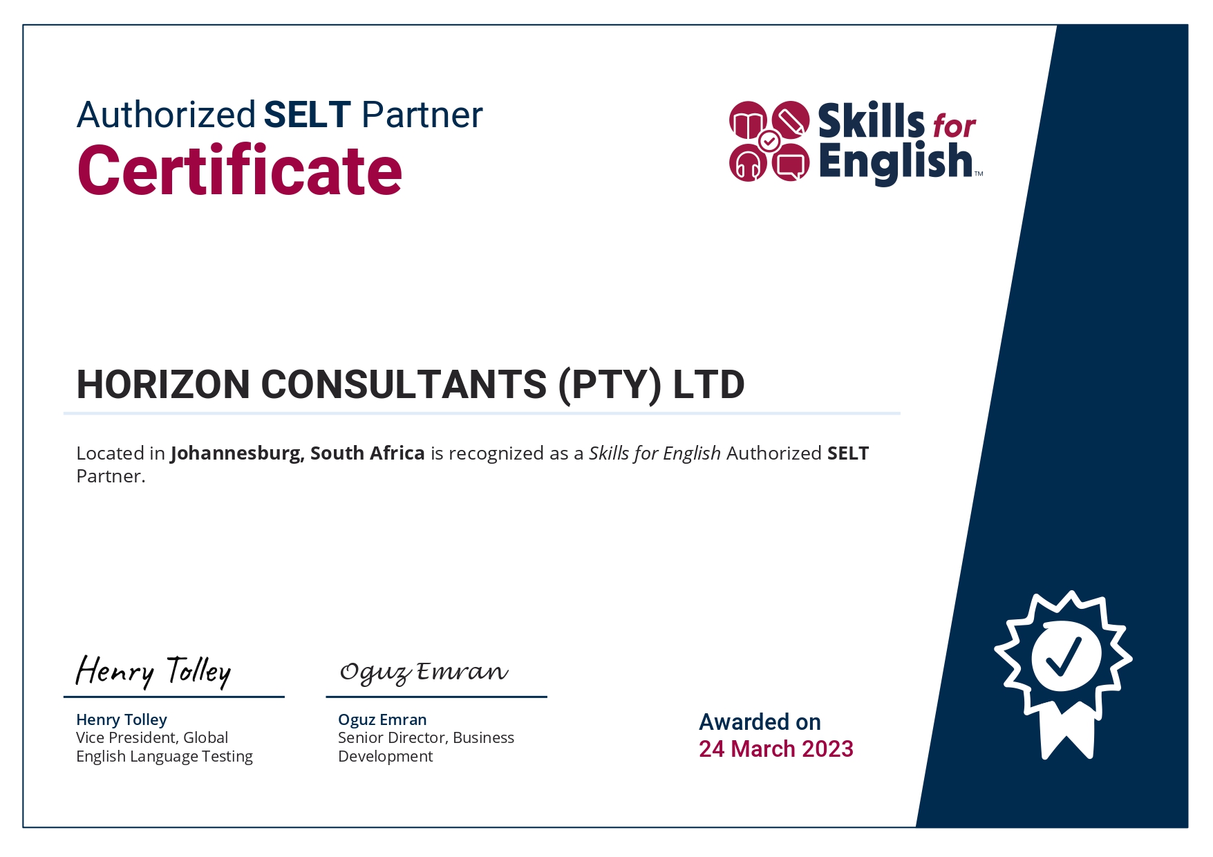 Skills for English logo